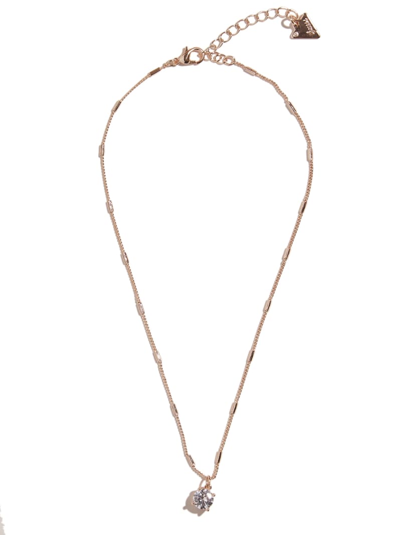 Cubic Zirconia Pendant Necklace | GUESS Factory