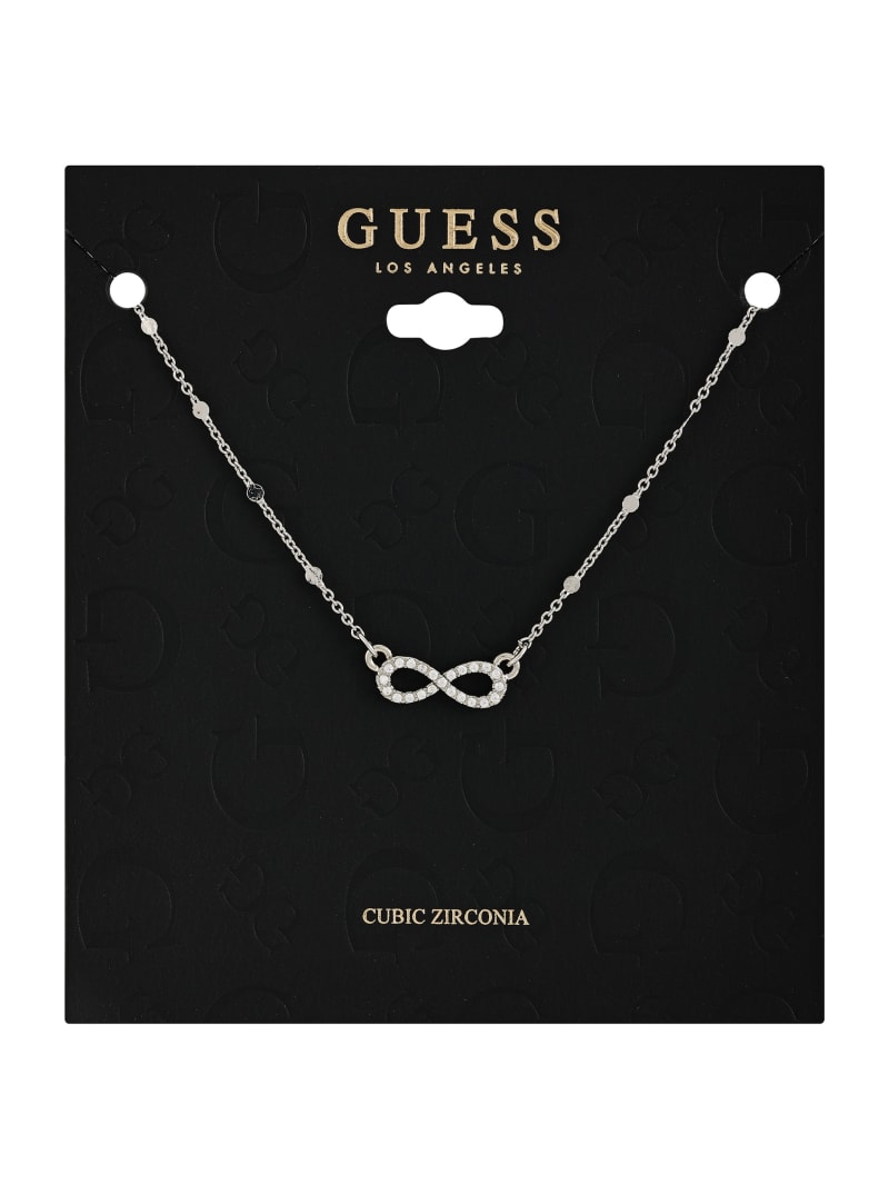 Silver-Tone Infinity Necklace | GUESS Factory
