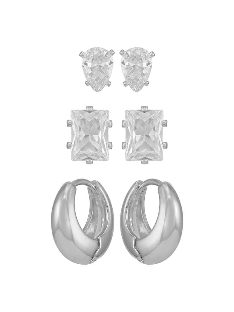 アクセサリー rippmonster Crystal silver ball pierce Silver-Tone Earrings Box Set - 3 Pairs | GUESS Factory