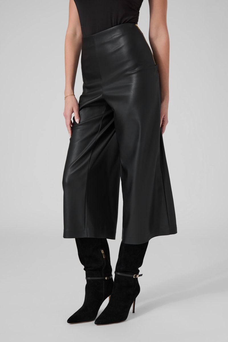 Faux leather culotte