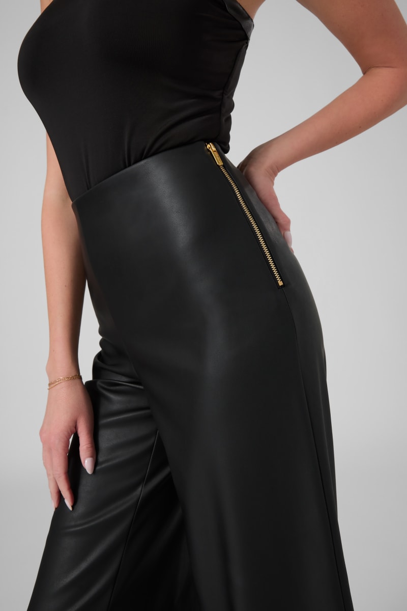 Faux leather culotte
