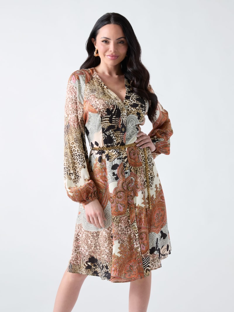 Marciano fit-and-flare mini dress