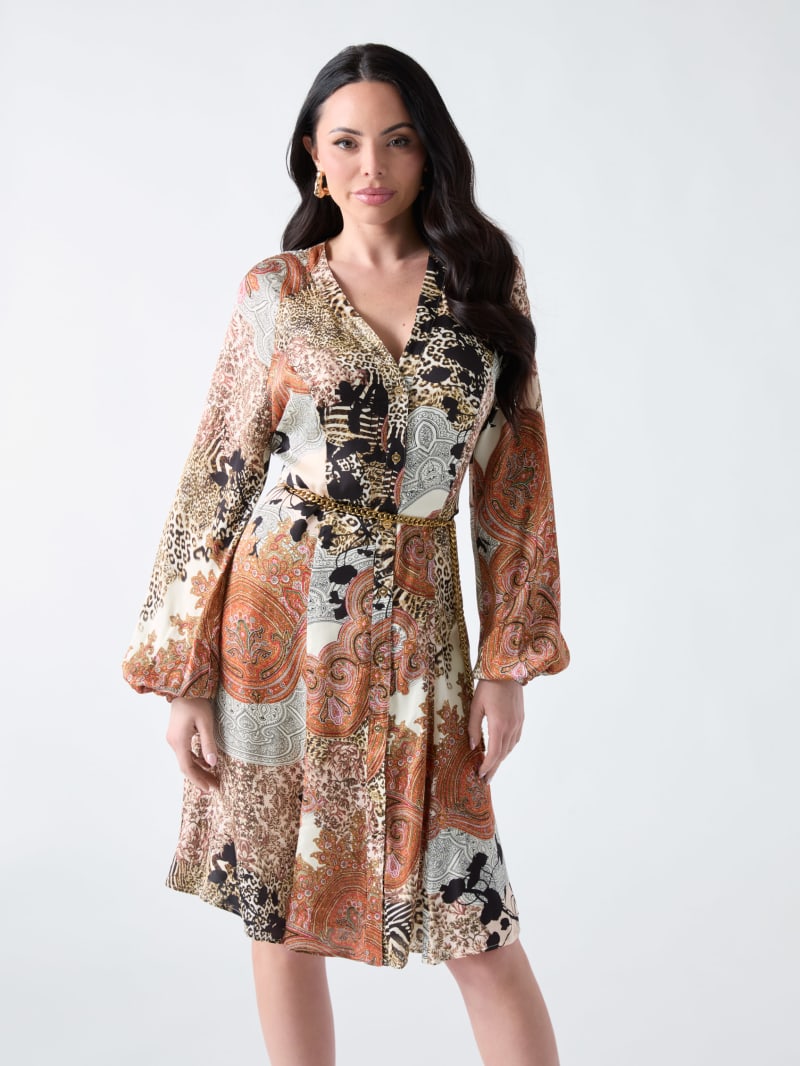 Marciano fit-and-flare mini dress