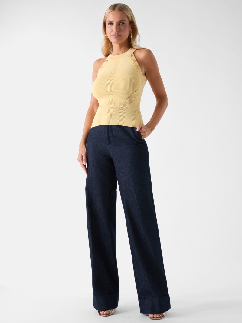 Marciano rib-knit top