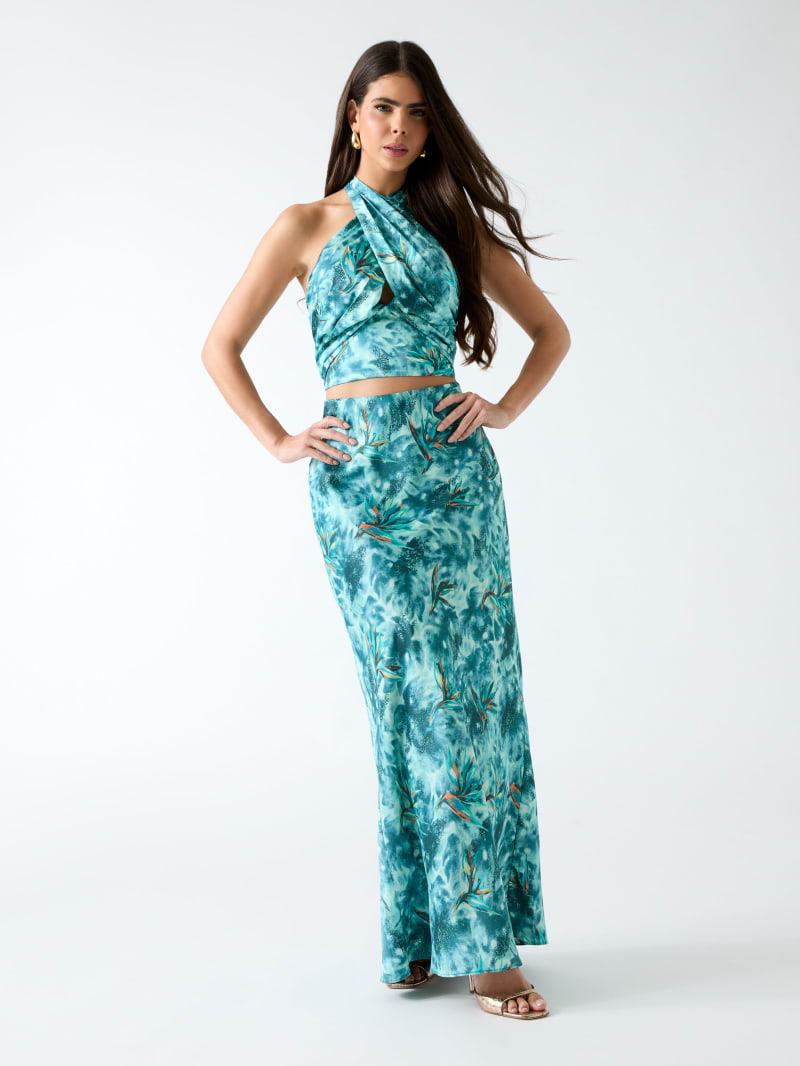 Marciano floral print maxi skirt