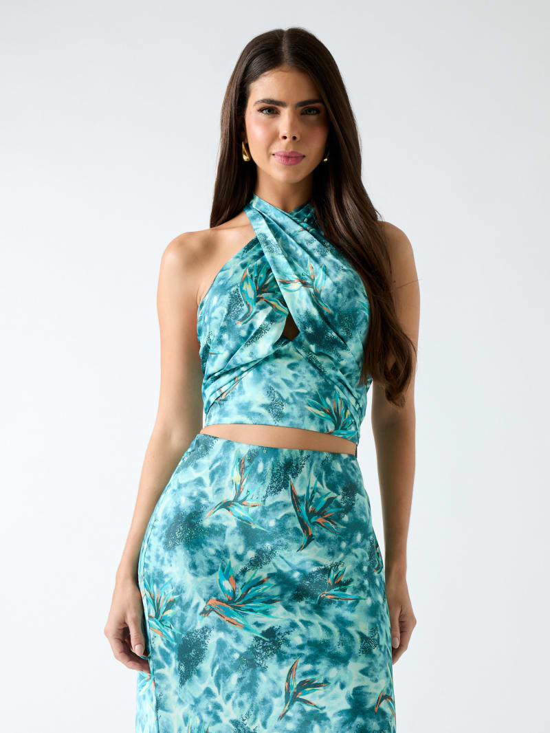 Marciano cropped halter top