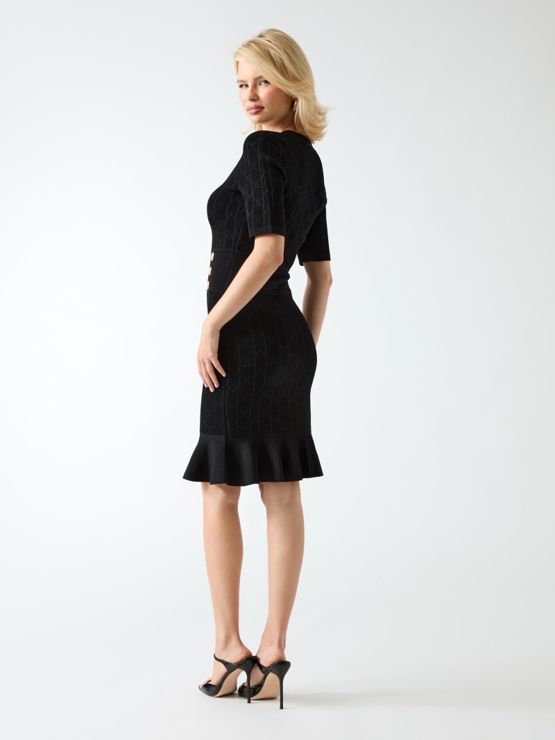 MARCIANO by GUESS® Marciano jacquard logo midi dress