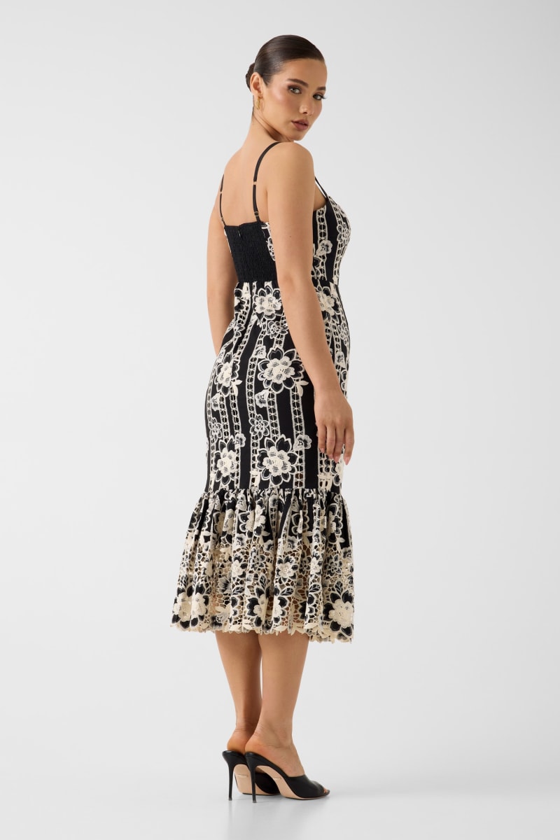Marciano embroidered midi dress