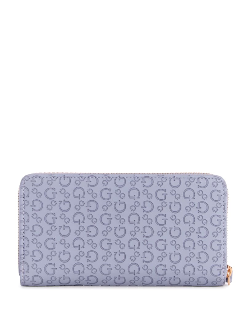 Bowie Debossed Logo Zip-Around Wallet