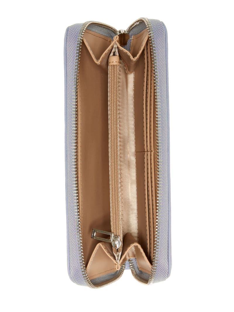 Bowie Debossed Logo Zip-Around Wallet