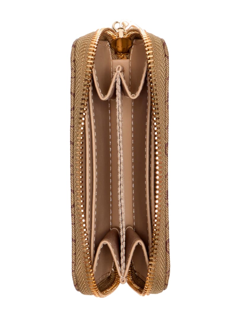 Petit portefeuille zippé à logo Safran