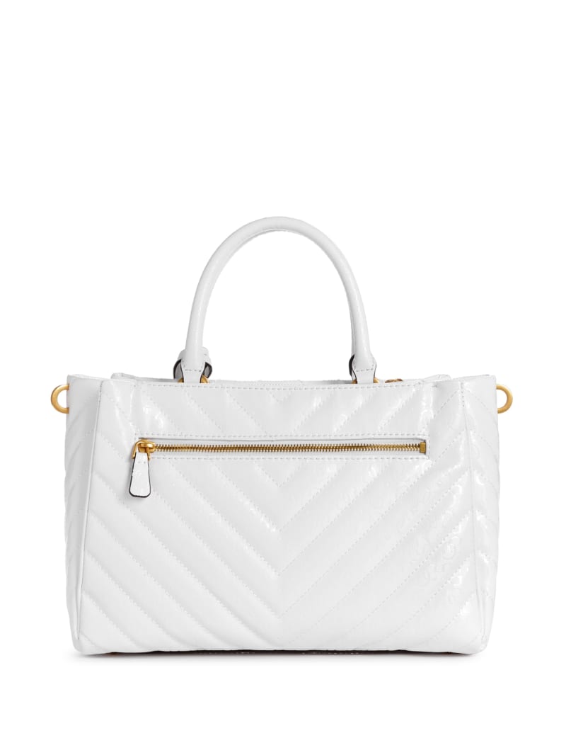 Guess white new arrivals quilted handbag