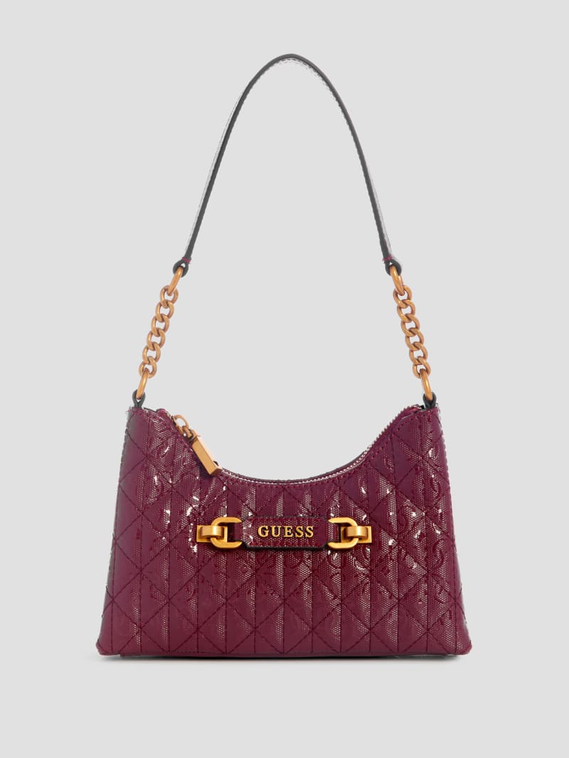 Guess burgundy bag sales