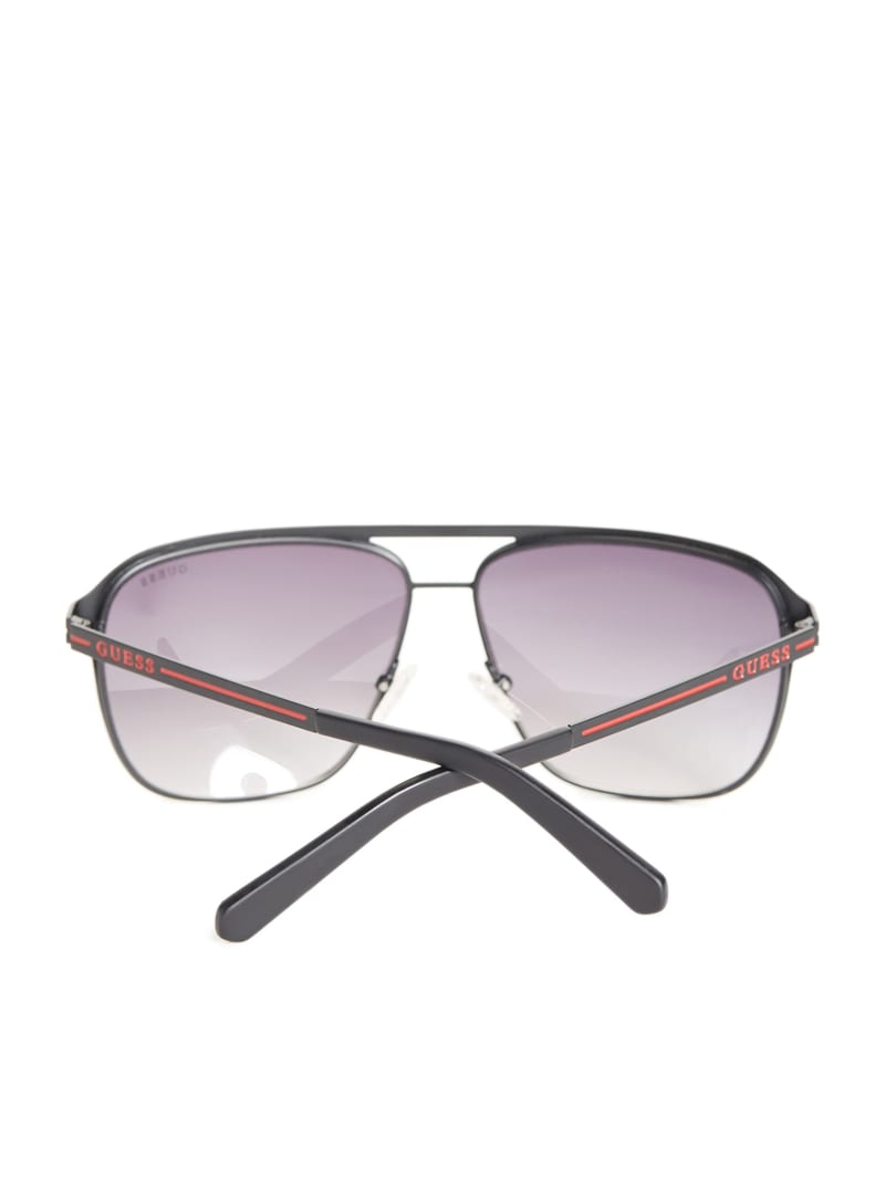 Striped Metal Aviator Sunglasses GUESS Factory