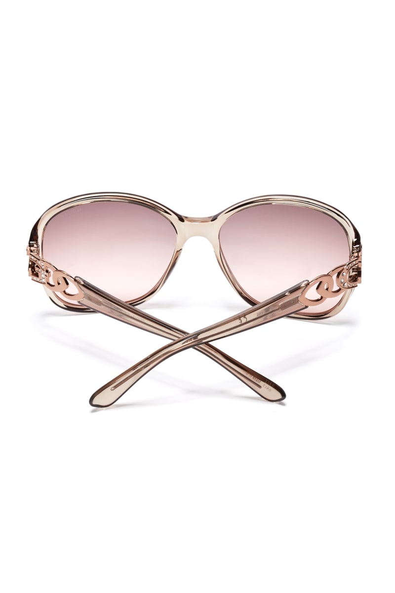 Oversized Chain-Trim Sunglasses | GUESS Factory