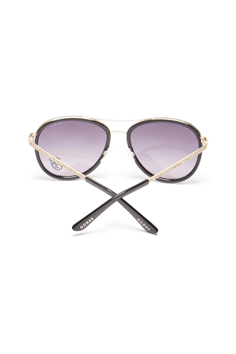 Guess aviator sunglasses women clearance