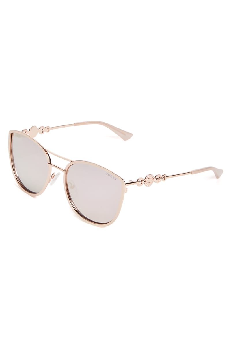 Francesca's Elena Metal Edge Cat Eye Sunglasses