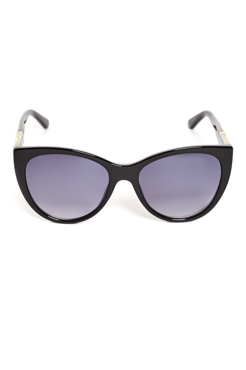 S2092 - Women Cat Eye Fashion Sunglasses Black