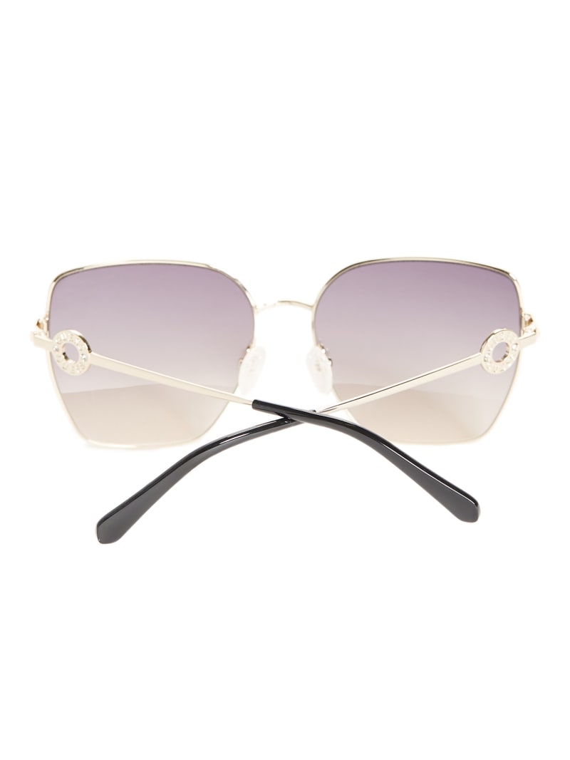 Square Geometric Metal Sunglasses | GUESS Factory