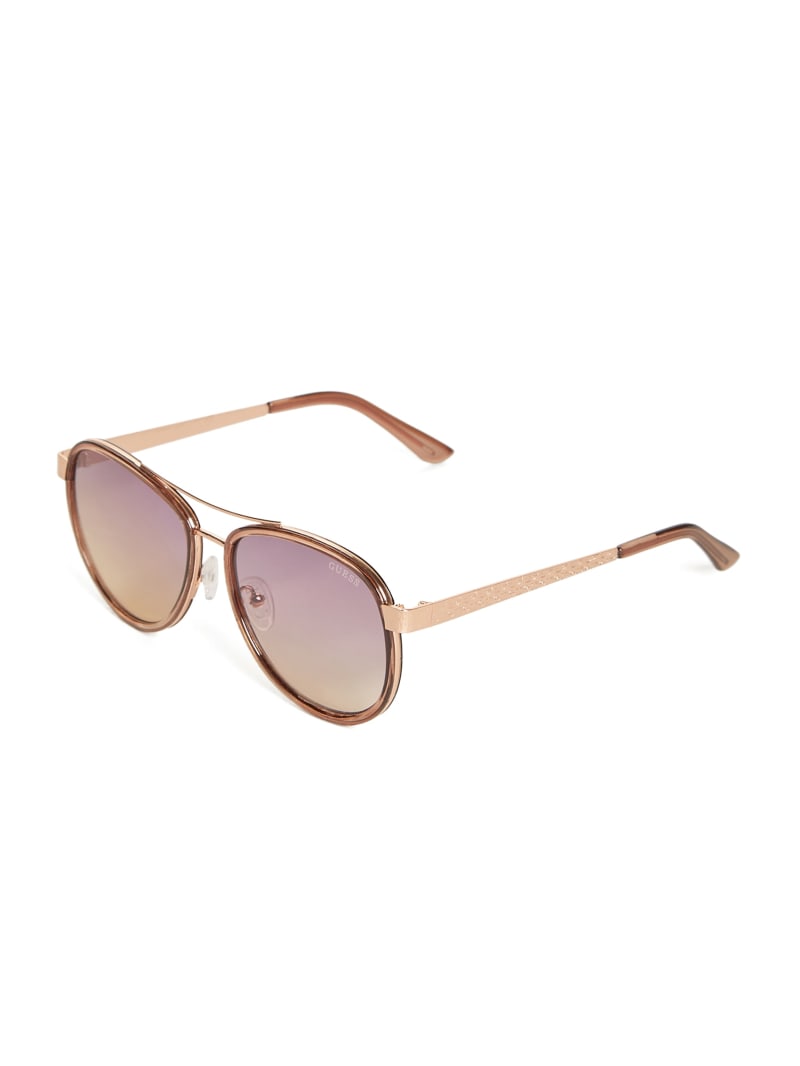 Guess women's discount aviator sunglasses