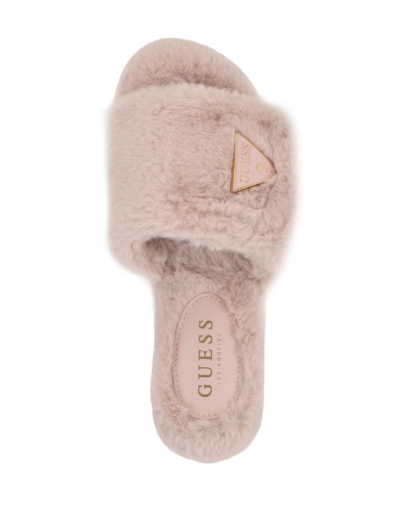 Alista Faux Fur Platform Slide Sandals GUESS Factory Ca