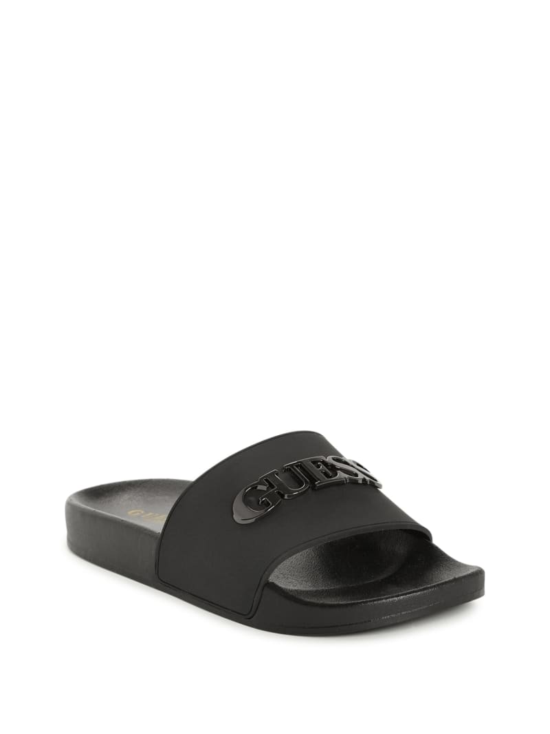 Angelina Logo Pool Slides | GUESS Factory Ca