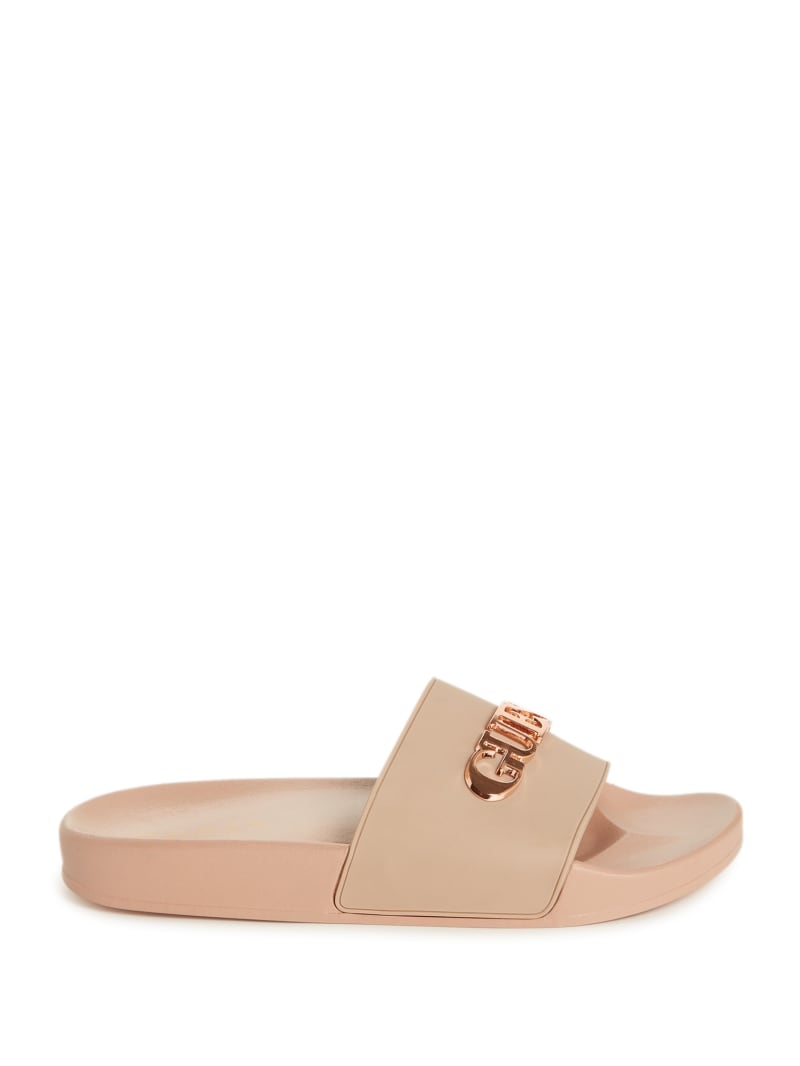 Guess rose gold slides clearance