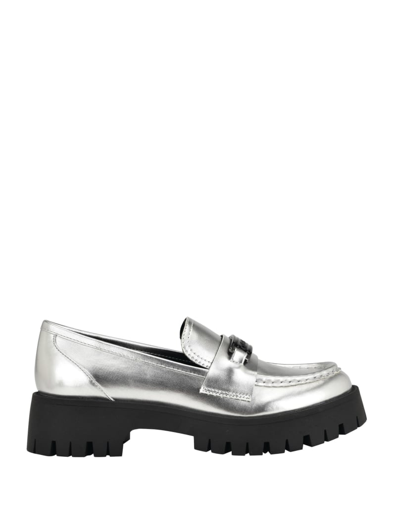 Apply Faux-Leather Logo Loafer | GUESS Factory