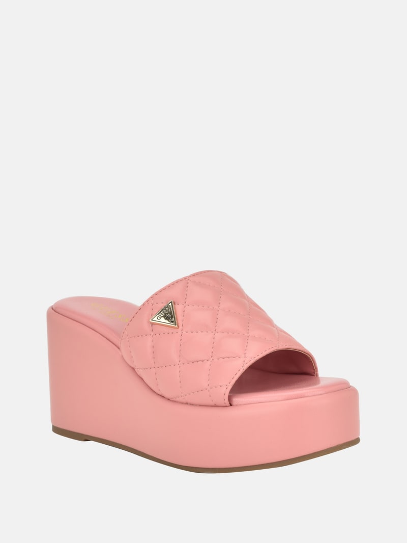 Arnell Quilted Wedge Sandals