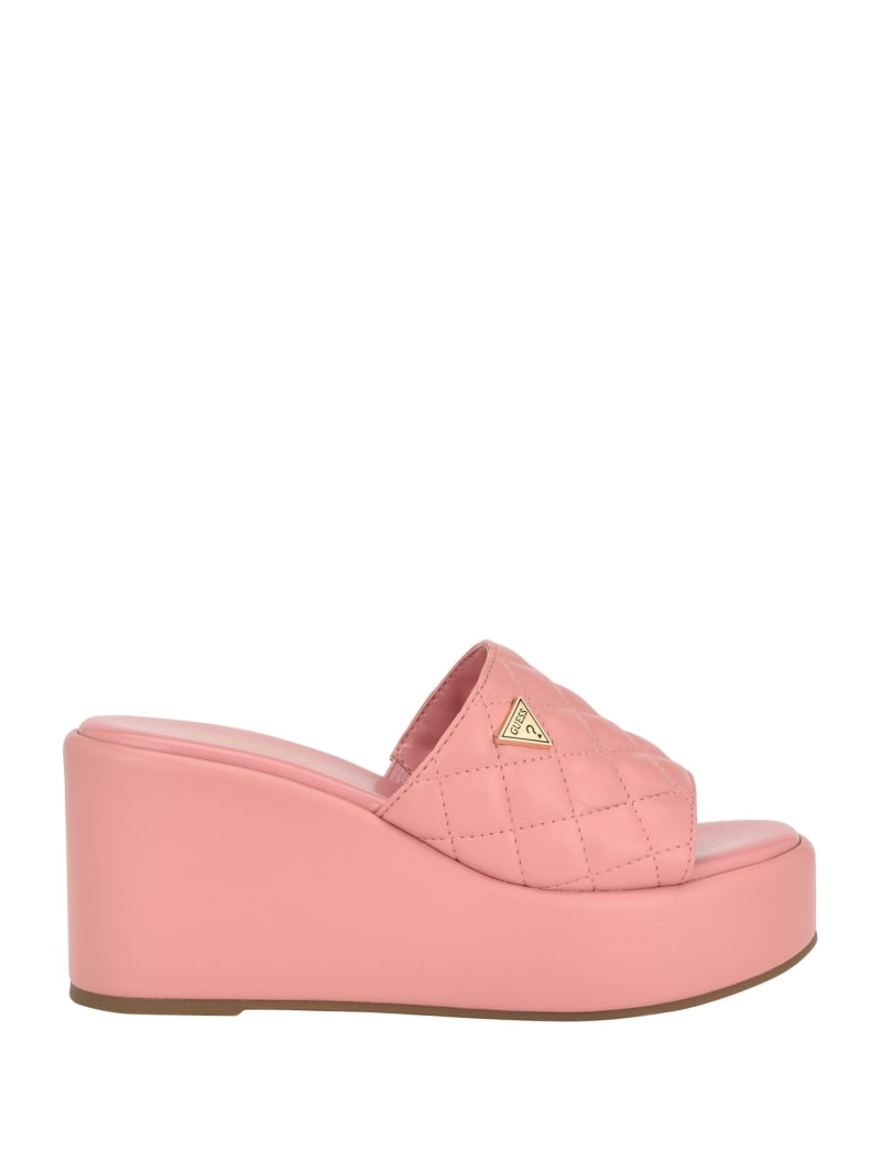 Arnell Quilted Wedge Sandals