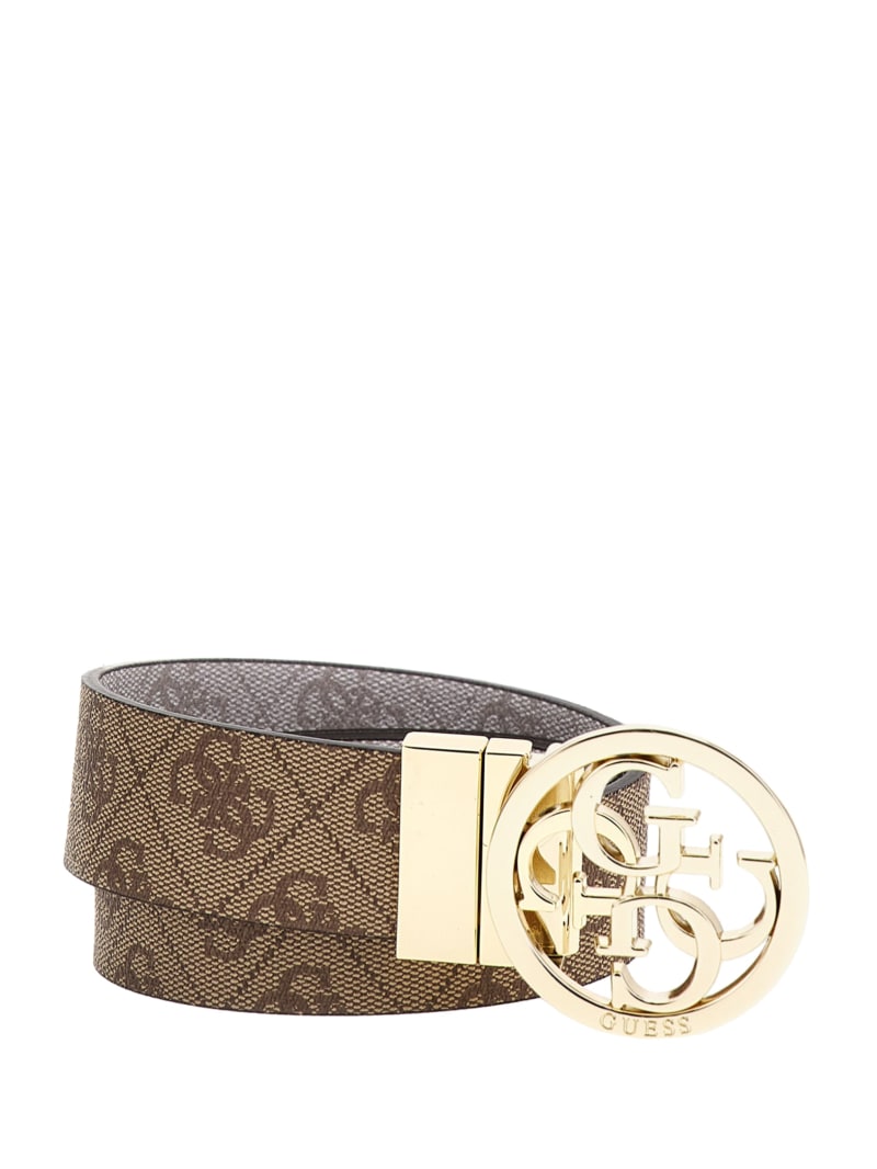 GUESS Quattro G Belt And Card Holder Box Set Brown One Size