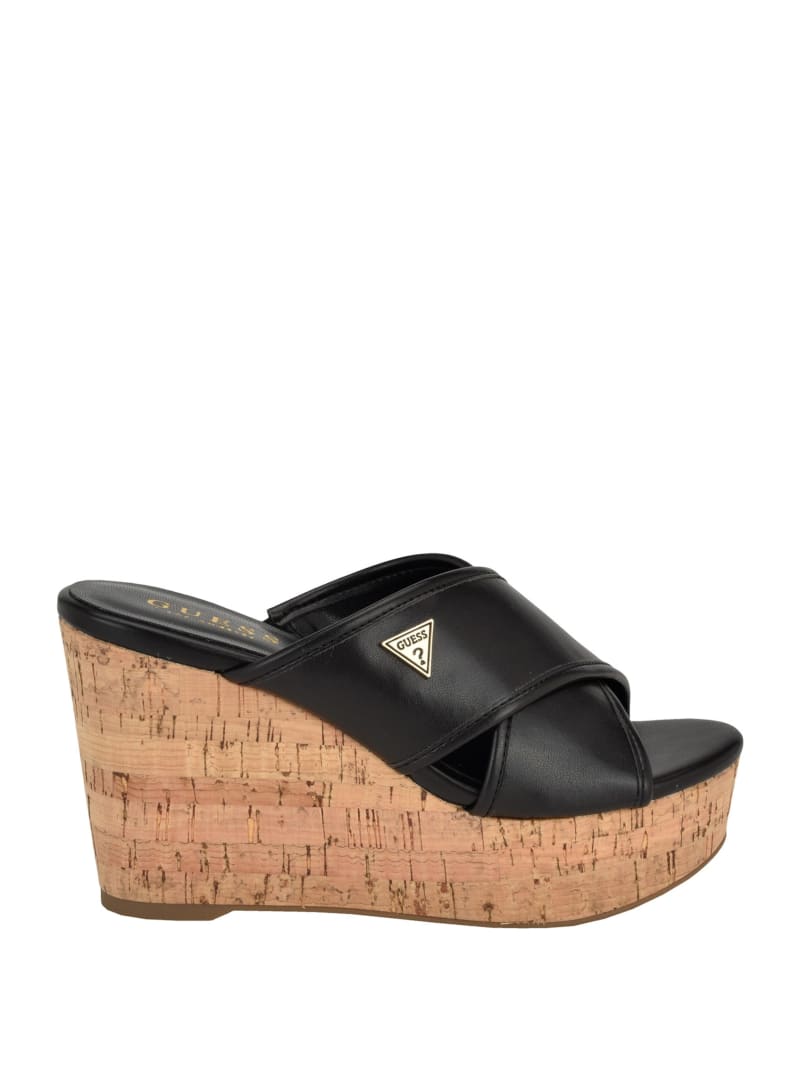 Guess tan wedges sale