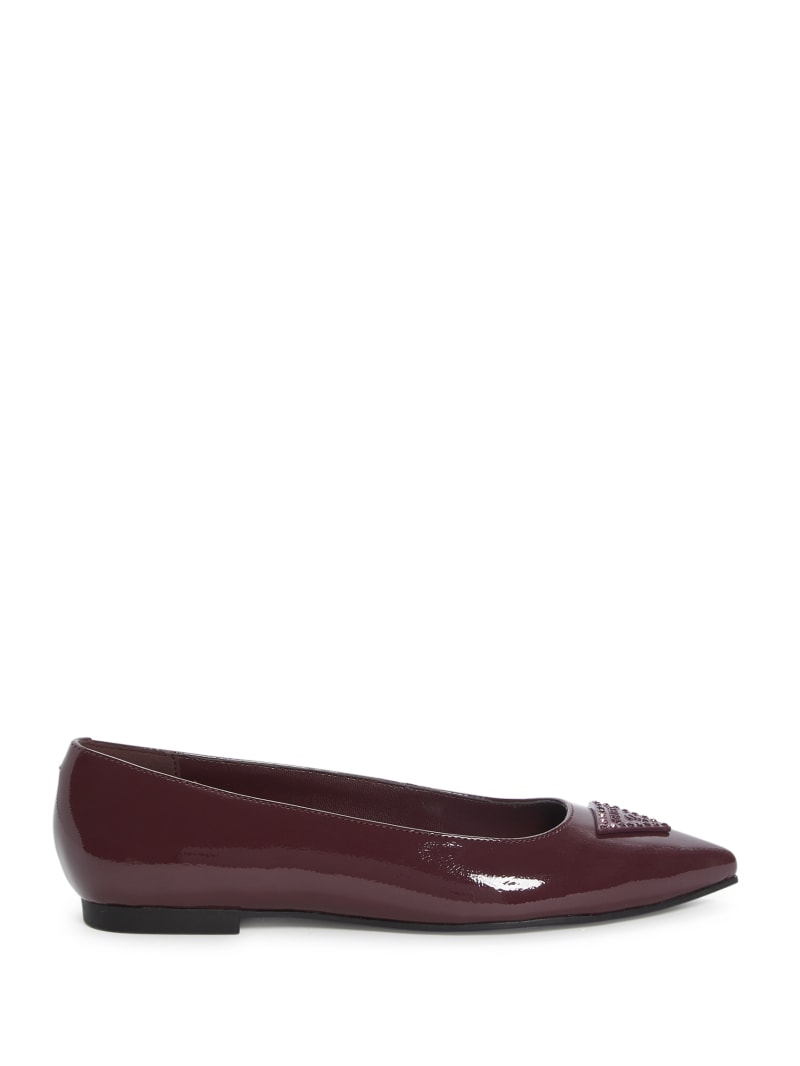 faux leather flats