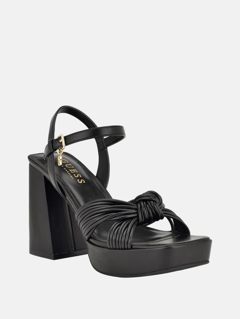 Fines Knotted Strap Platform Heels GUESS Factory
