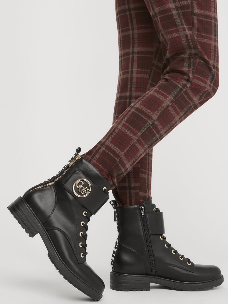 guess logo boots