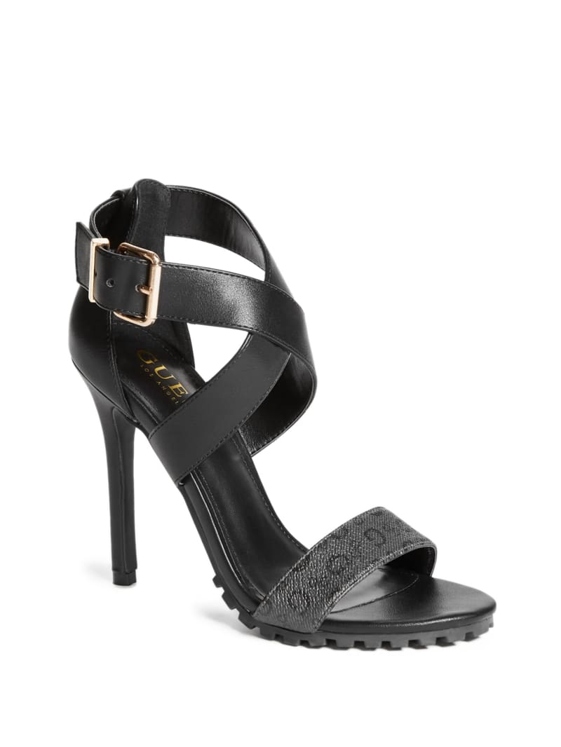 guess white heels