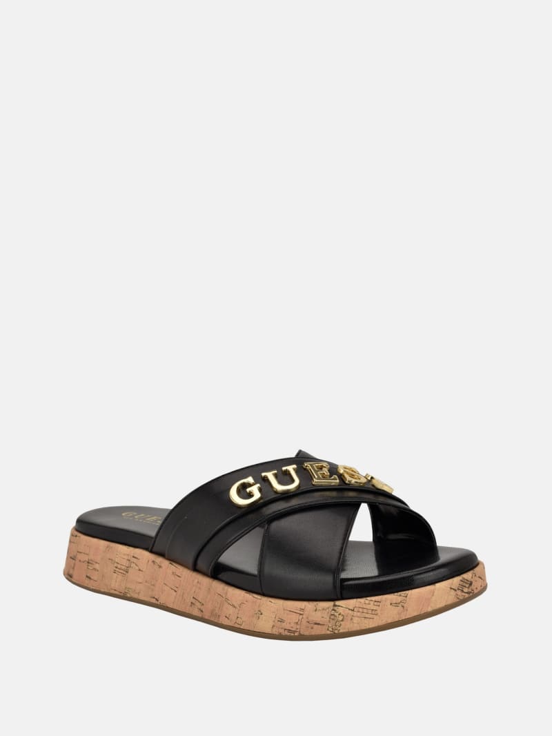 Sandales plates à plateforme entrecroisées Ilay