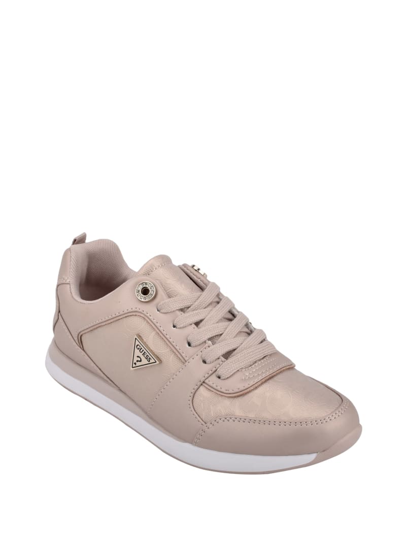 white and gold guess sneakers