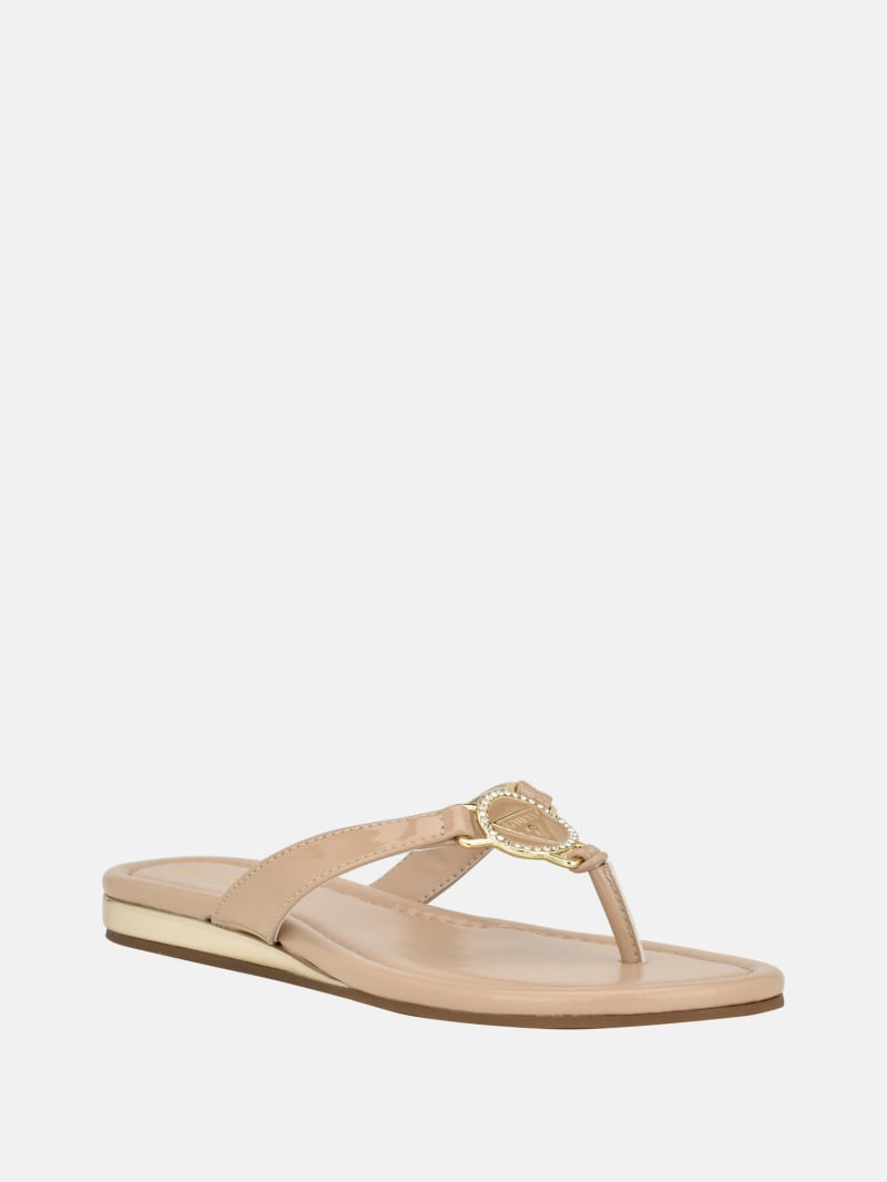Justy Bling Flip Flop Sandals GUESS Factory