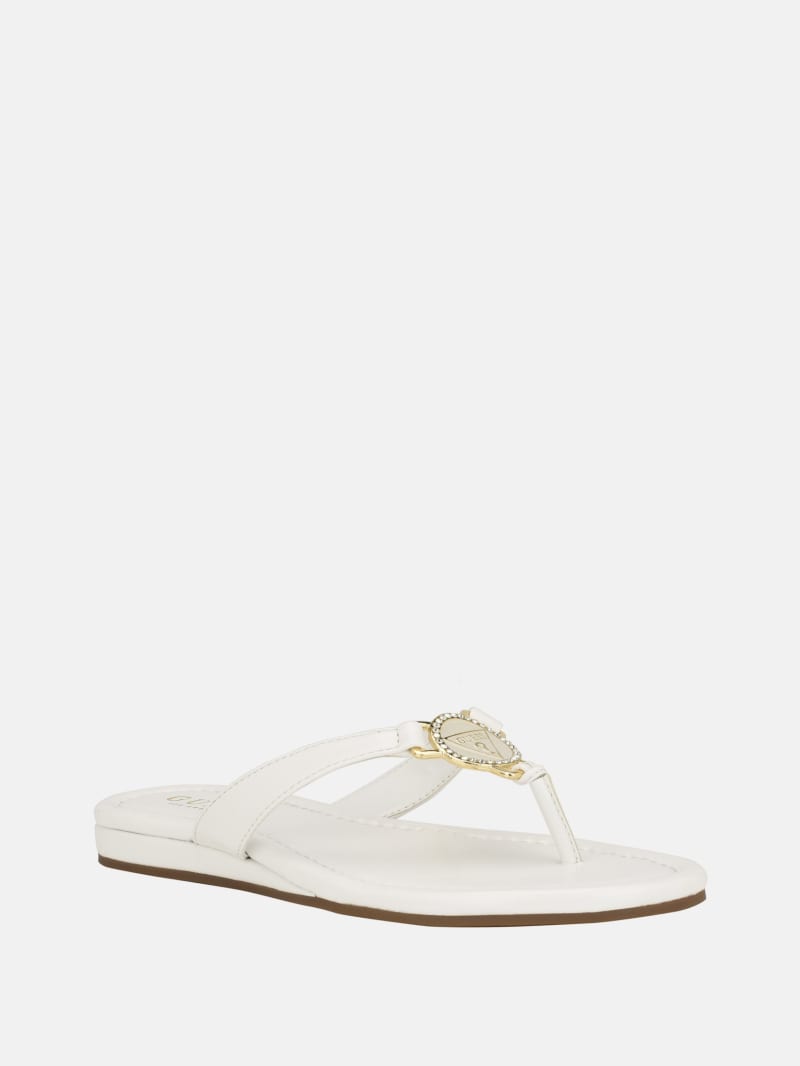Guess white sandals shop