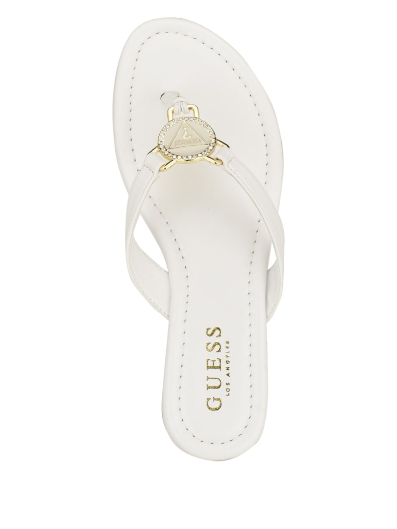 Guess white flip flops hotsell