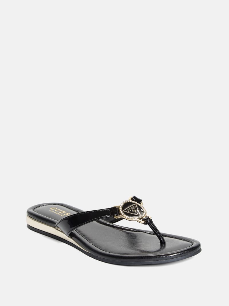Justy Bling Flip-Flop Sandals | GUESS Factory