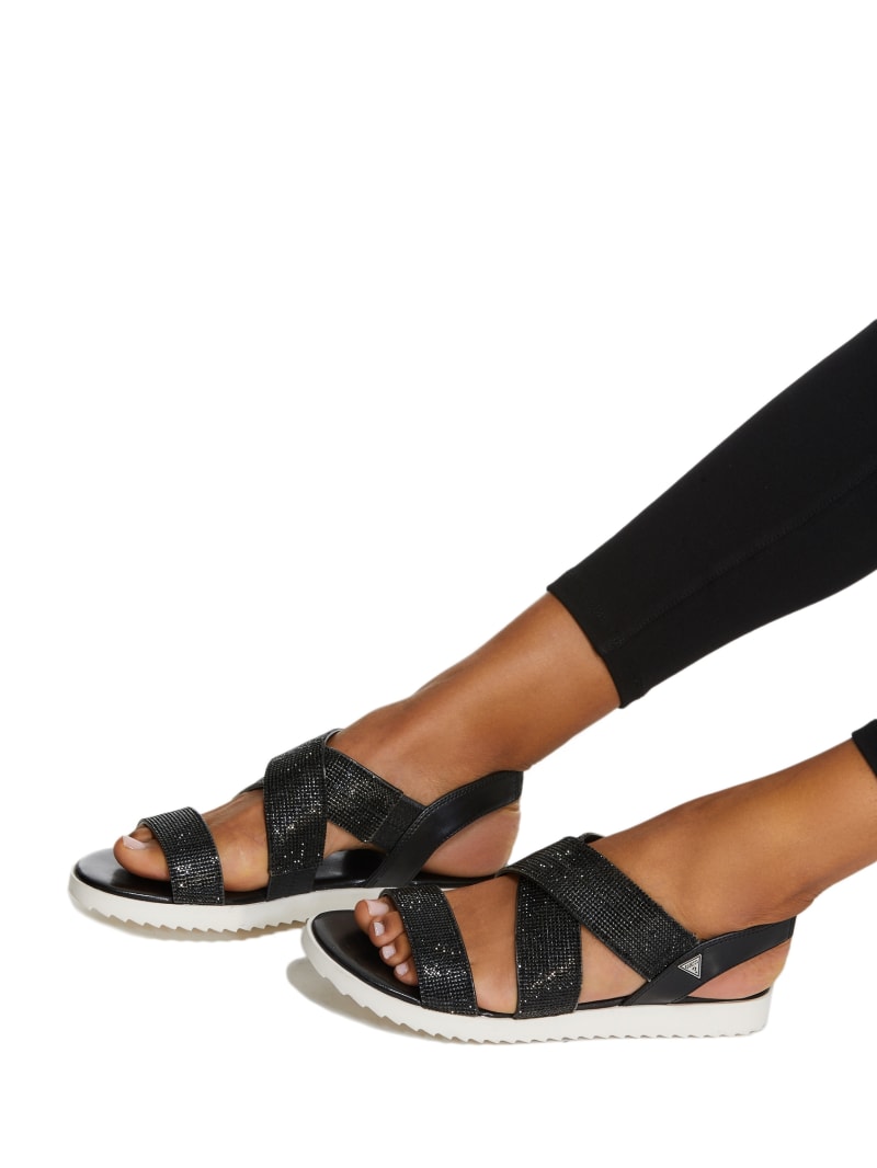 guess rhinestone sandals