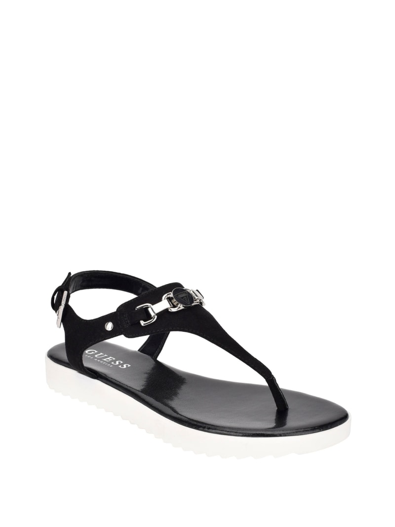 guess black sandals