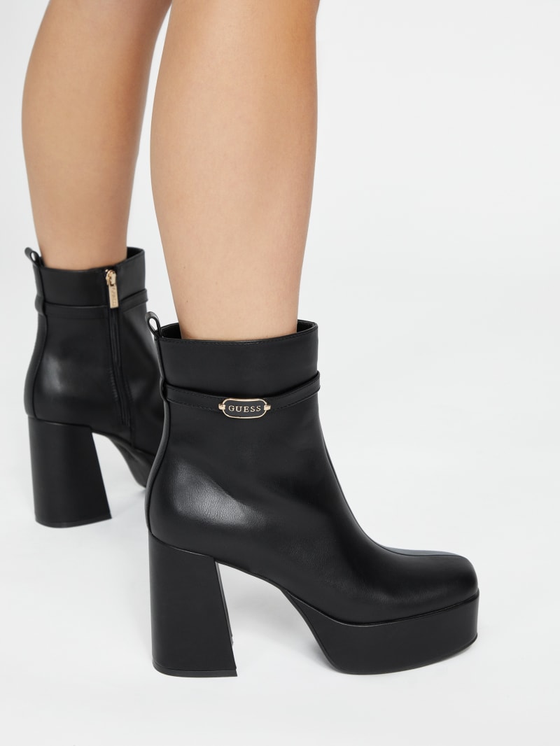 G by guess top jollyn block heel booties