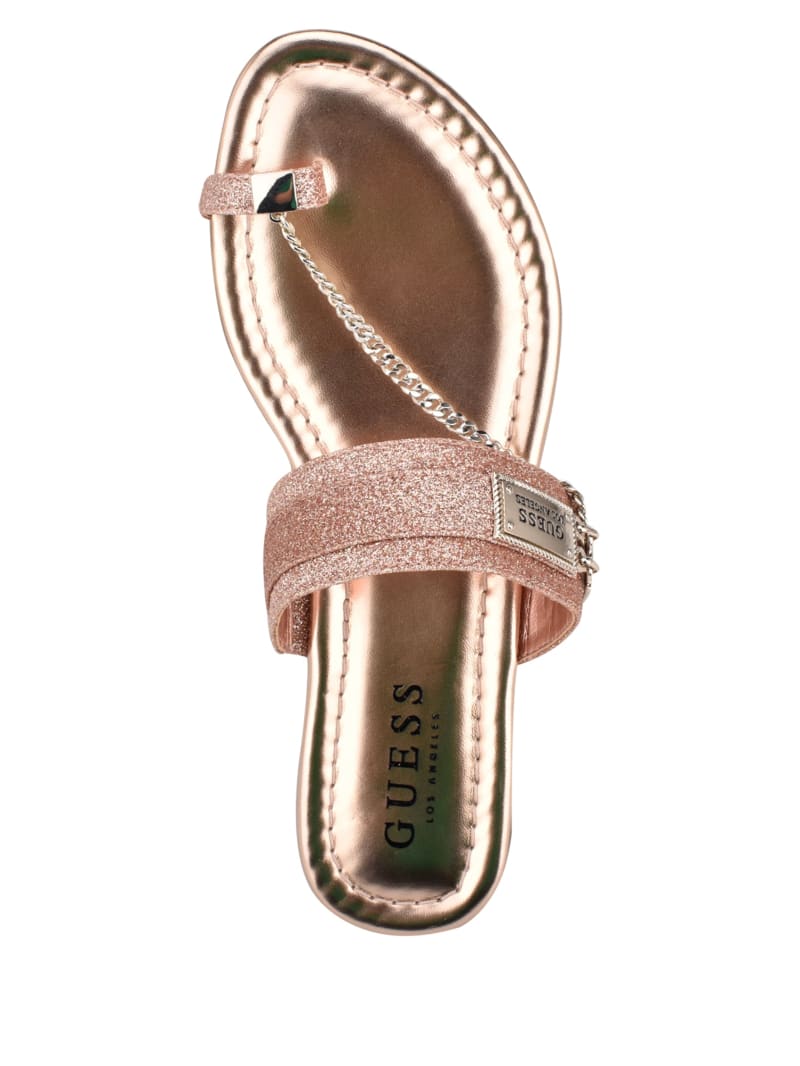 Rose gold guess sandals clearance