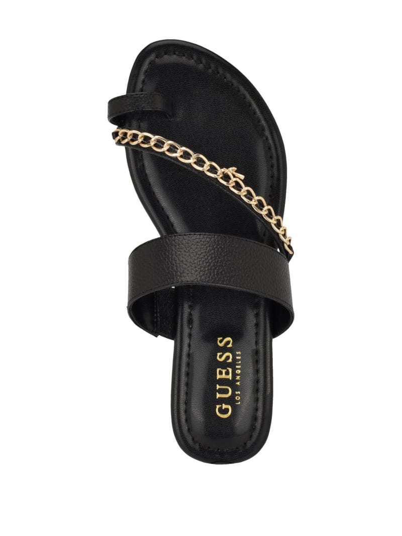【I AM MARI】Lebea Chain Flip-Flops Sandals Shoes Levvia Chain Sandals | GUESS Factory