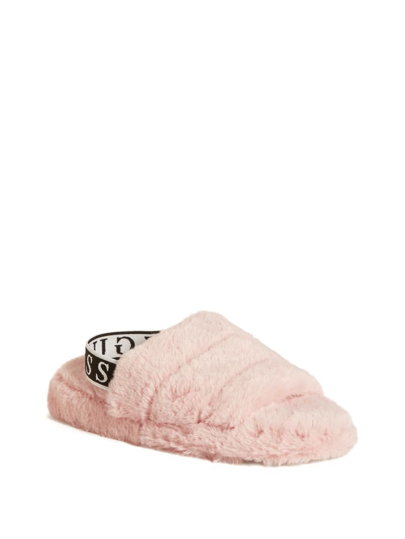 mint velvet off white faux fur slippers