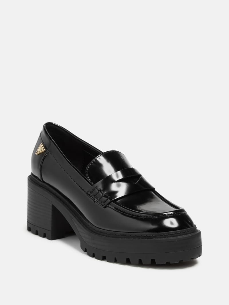 Almond Toe Penny Loafer in Black, Women's Shoes