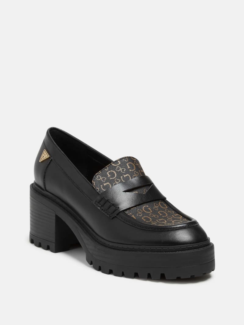 Lifts Block Heel Penny Loafers